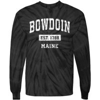 Bowdoin Maine Me Vintage Sports Established Tie-Dye Long Sleeve Shirt