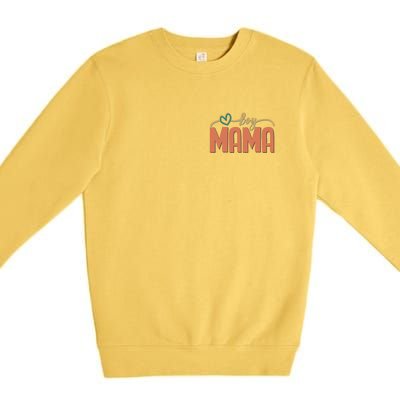 Boy Mom Ma Mama Bruh Funny Front & Back Premium Crewneck Sweatshirt