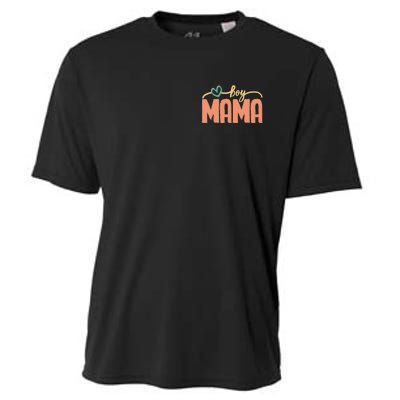 Boy Mom Ma Mama Bruh Funny Front & Back Cooling Performance Crew T-Shirt