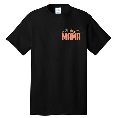 Boy Mom Ma Mama Bruh Funny Front & Back Tall T-Shirt