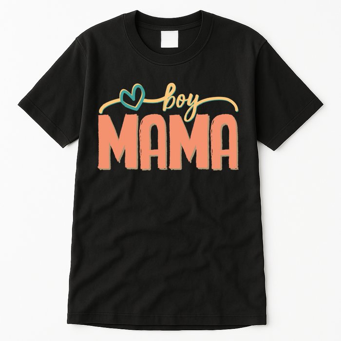Boy Mom Ma Mama Bruh Funny Front & Back Tall T-Shirt