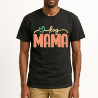 Boy Mom Ma Mama Bruh Funny Front & Back Tall T-Shirt
