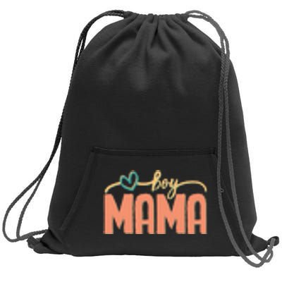 Boy Mom Ma Mama Bruh Funny Front & Back Sweatshirt Cinch Pack Bag