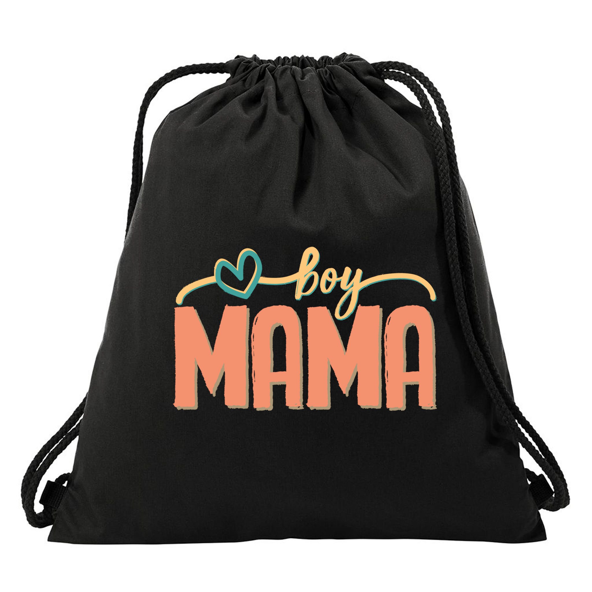 Boy Mom Ma Mama Bruh Funny Front & Back Drawstring Bag