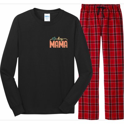 Boy Mom Ma Mama Bruh Funny Front & Back Long Sleeve Pajama Set