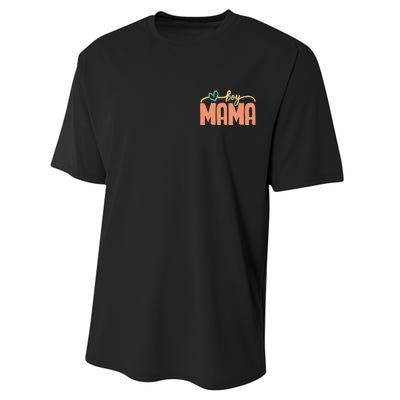 Boy Mom Ma Mama Bruh Funny Front & Back Performance Sprint T-Shirt