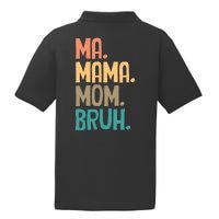 Boy Mom Ma Mama Bruh Funny Front & Back PosiCharge RacerMesh Polo