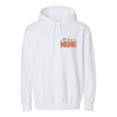 Boy Mom Ma Mama Bruh Funny Front & Back Garment-Dyed Fleece Hoodie