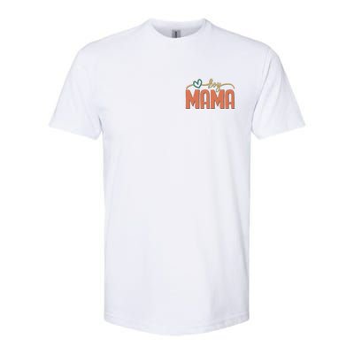 Boy Mom Ma Mama Bruh Funny Front & Back Softstyle CVC T-Shirt