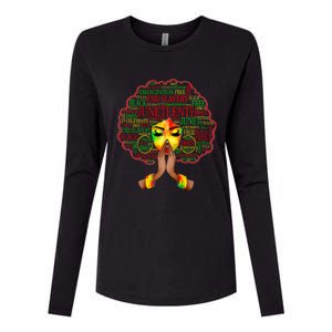 Black Magic Melanin Juneteenth Power Freedom Cool Gift Womens Cotton Relaxed Long Sleeve T-Shirt