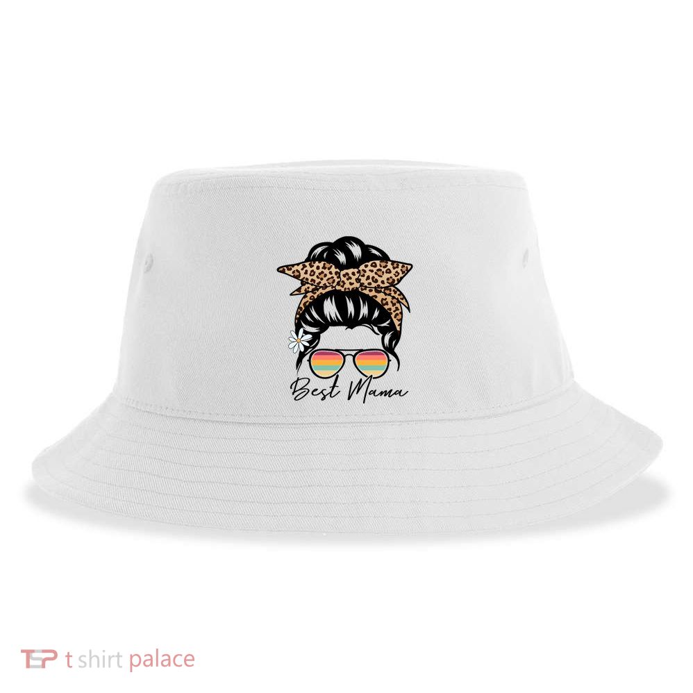 Best Mama Messy Bun Gift For Mother's Day Sustainable Bucket Hat