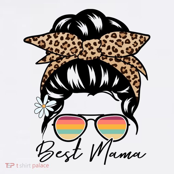 Best Mama Messy Bun Gift For Mother's Day Premium T-Shirt