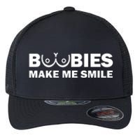 Boobies Make Me Smile Funny Adult Humor Flexfit Unipanel Trucker Cap