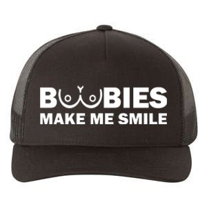 Boobies Make Me Smile Funny Adult Humor Yupoong Adult 5-Panel Trucker Hat