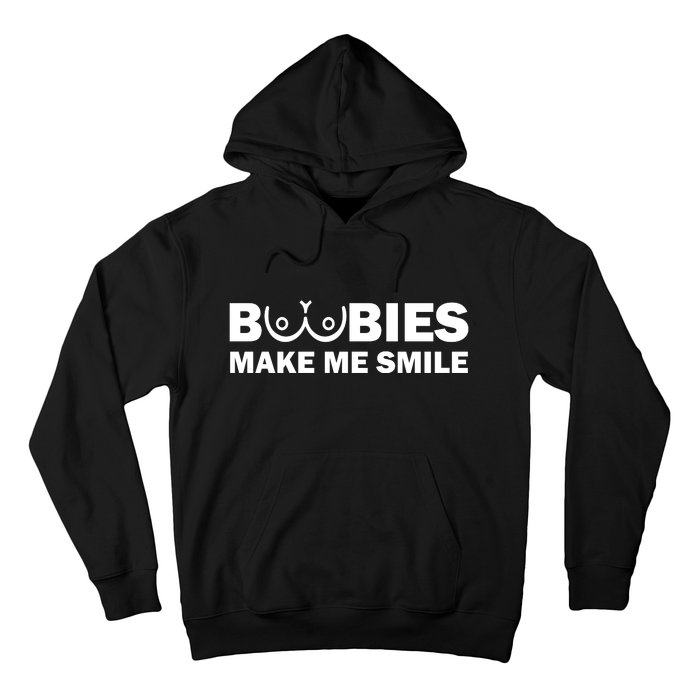 Boobies Make Me Smile Funny Adult Humor Hoodie