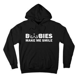 Boobies Make Me Smile Funny Adult Humor Tall Hoodie