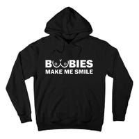 Boobies Make Me Smile Funny Adult Humor Tall Hoodie