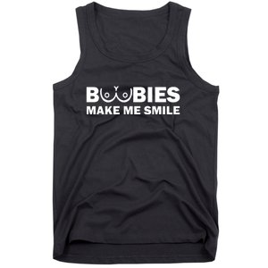 Boobies Make Me Smile Funny Adult Humor Tank Top