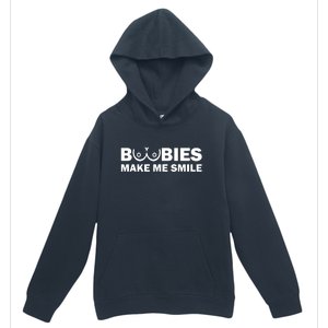 Boobies Make Me Smile Funny Adult Humor Urban Pullover Hoodie