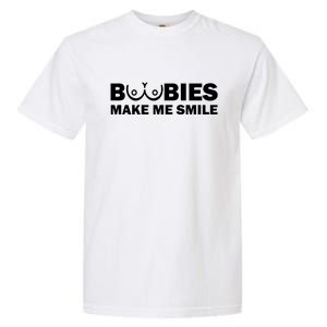 Boobies Make Me Smile Funny Adult Humor Garment-Dyed Heavyweight T-Shirt