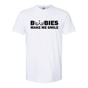 Boobies Make Me Smile Funny Adult Humor Softstyle CVC T-Shirt