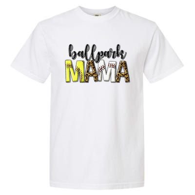 BallPark Mom Mama Baseball Softball Mother's Day Garment-Dyed Heavyweight T-Shirt