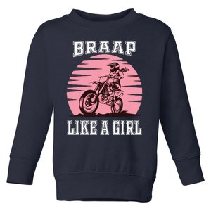 Braap Motorcycle Motocross Shirts Dirt Bike Toddler Sweatshirt