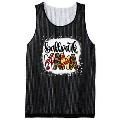 BallPark Mom Mama Baseball Softball Mother's Day Bleached Mesh Reversible Basketball Jersey Tank