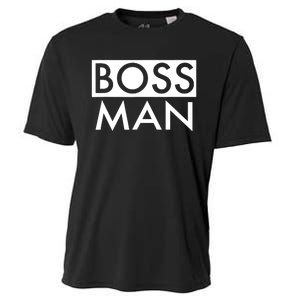 Boss Man Matching Family Couple Portrait Husband Dad Cooling Performance Crew T-Shirt