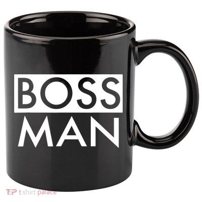 Boss Man Matching Family Couple Portrait Husband Dad 11oz C Handle Ceramic Mug