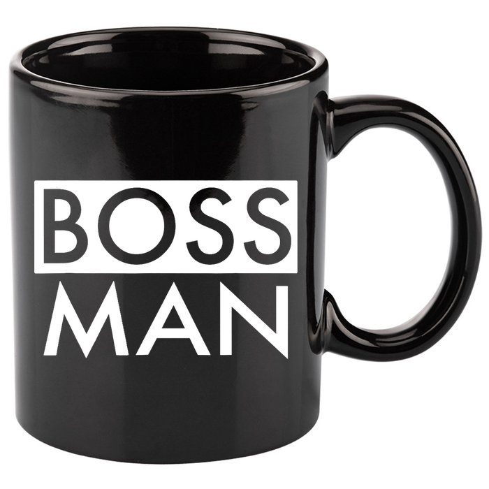 Boss Man Matching Family Couple Portrait Husband Dad 11oz C Handle Ceramic Mug