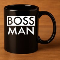 Boss Man Matching Family Couple Portrait Husband Dad 11oz C Handle Ceramic Mug