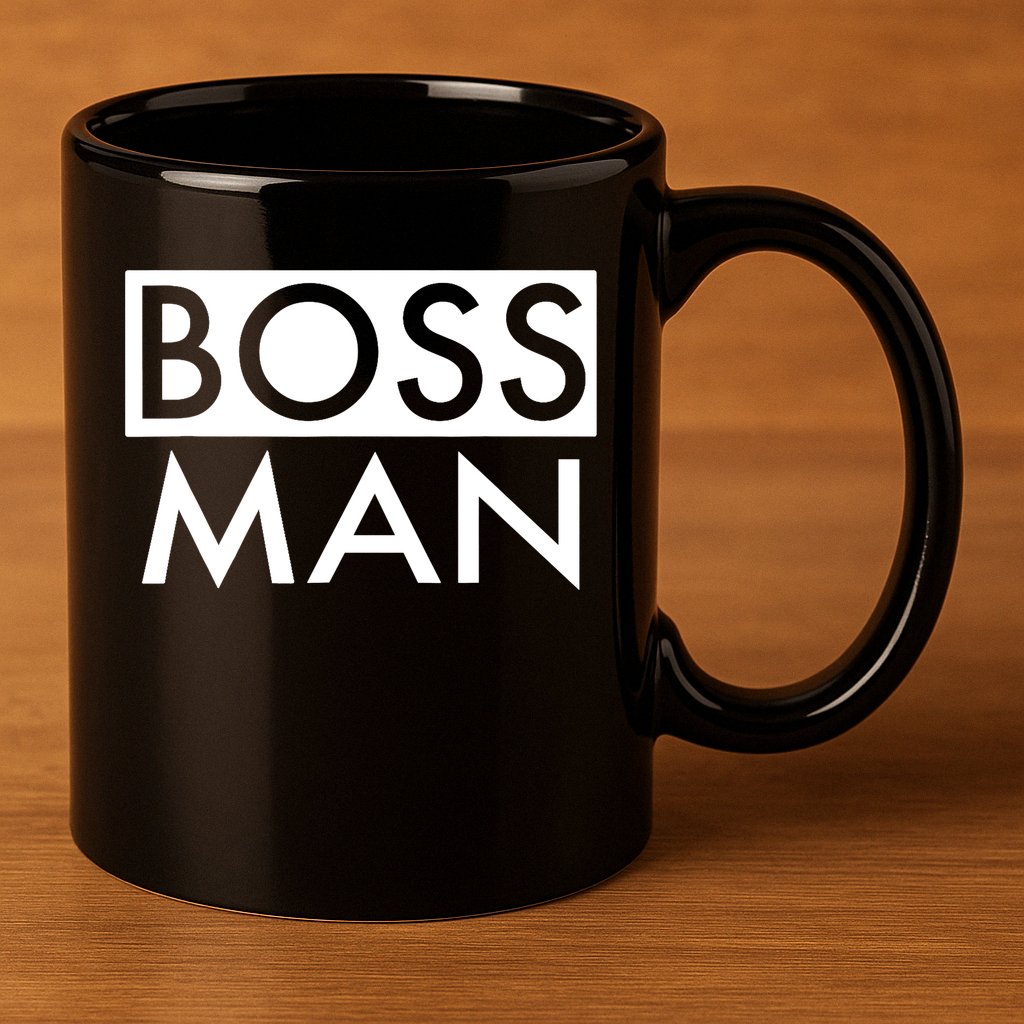 Boss Man Matching Family Couple Portrait Husband Dad 11oz C Handle Ceramic Mug