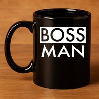Boss Man Matching Family Couple Portrait Husband Dad 11oz C Handle Ceramic Mug