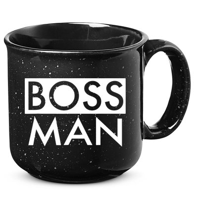 Boss Man Matching Family Couple Portrait Husband Dad 15oz Campfire Ceramic Mug