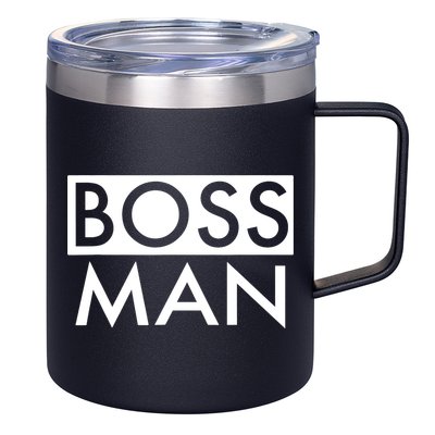 Boss Man Matching Family Couple Portrait Husband Dad 12oz Stainless Steel Coffee Mug