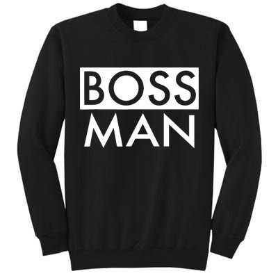 Boss Man Matching Family Couple Portrait Husband Dad Tall Sweatshirt