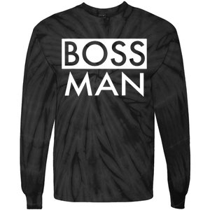 Boss Man Matching Family Couple Portrait Husband Dad Tie-Dye Long Sleeve Shirt