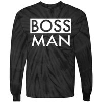 Boss Man Matching Family Couple Portrait Husband Dad Tie-Dye Long Sleeve Shirt