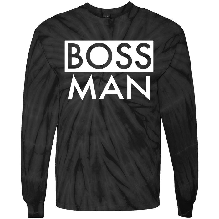 Boss Man Matching Family Couple Portrait Husband Dad Tie-Dye Long Sleeve Shirt