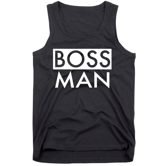 Boss Man Matching Family Couple Portrait Husband Dad Tank Top