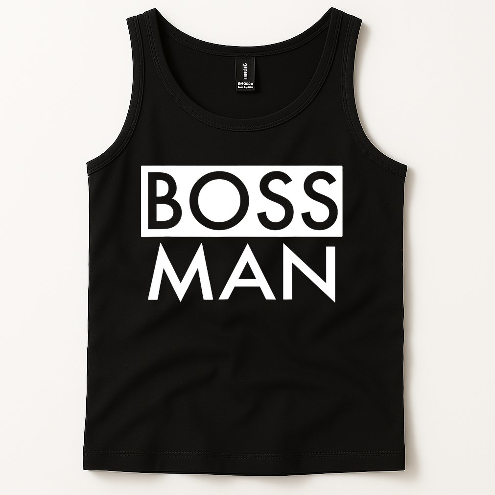 Boss Man Matching Family Couple Portrait Husband Dad Tank Top