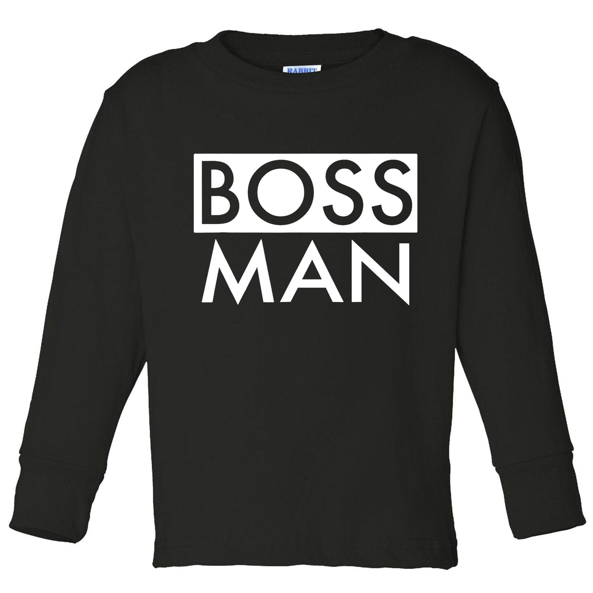 Boss Man Matching Family Couple Portrait Husband Dad Toddler Long Sleeve Shirt