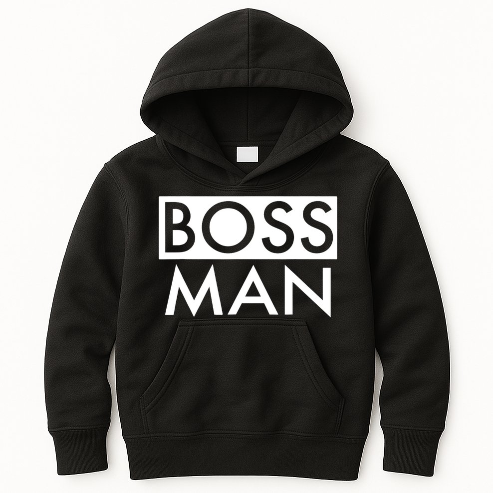 Boss Man Matching Family Couple Portrait Husband Dad Kids Hoodie