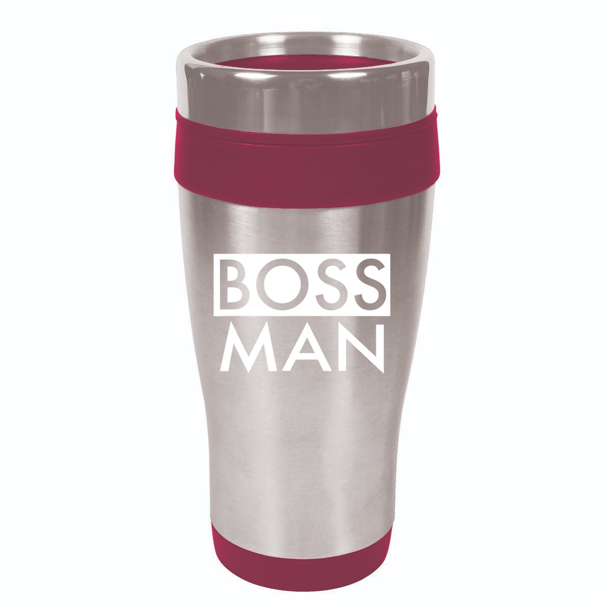Boss Man Matching Family Couple Portrait Husband Dad 16oz Travel Tumbler