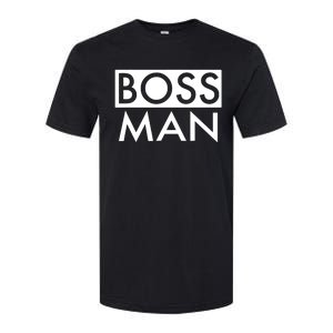 Boss Man Matching Family Couple Portrait Husband Dad Softstyle CVC T-Shirt