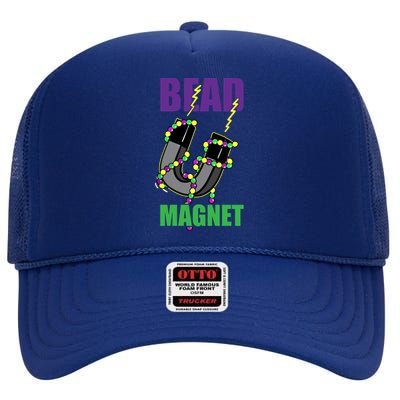 Bead Magnet Mardi Gras Masquerade Carnival Festival Gift High Crown Mesh Back Trucker Hat