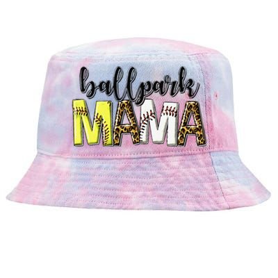 BallPark Mom Mama Baseball Softball Mother's Day Tie-Dyed Bucket Hat