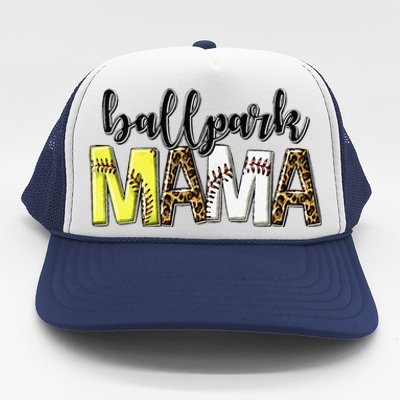 BallPark Mom Mama Baseball Softball Mother's Day Trucker Hat