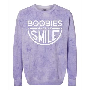 Boobs Make Me Smile Party Colorblast Crewneck Sweatshirt